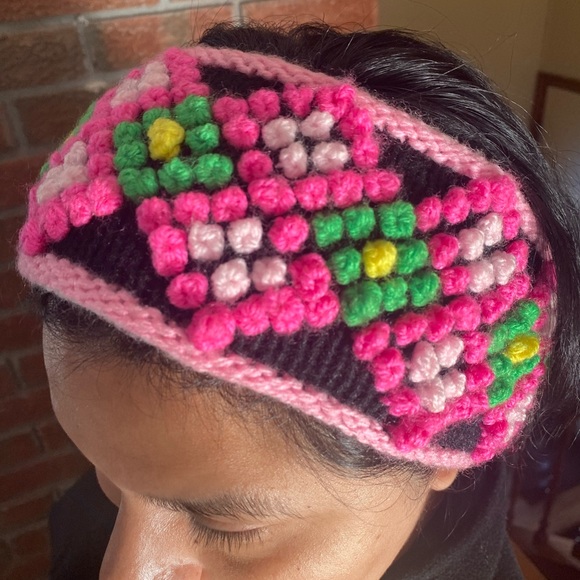 Knitted Headband Peruvian Wool. Ear Warmer - Picture 5 of 13